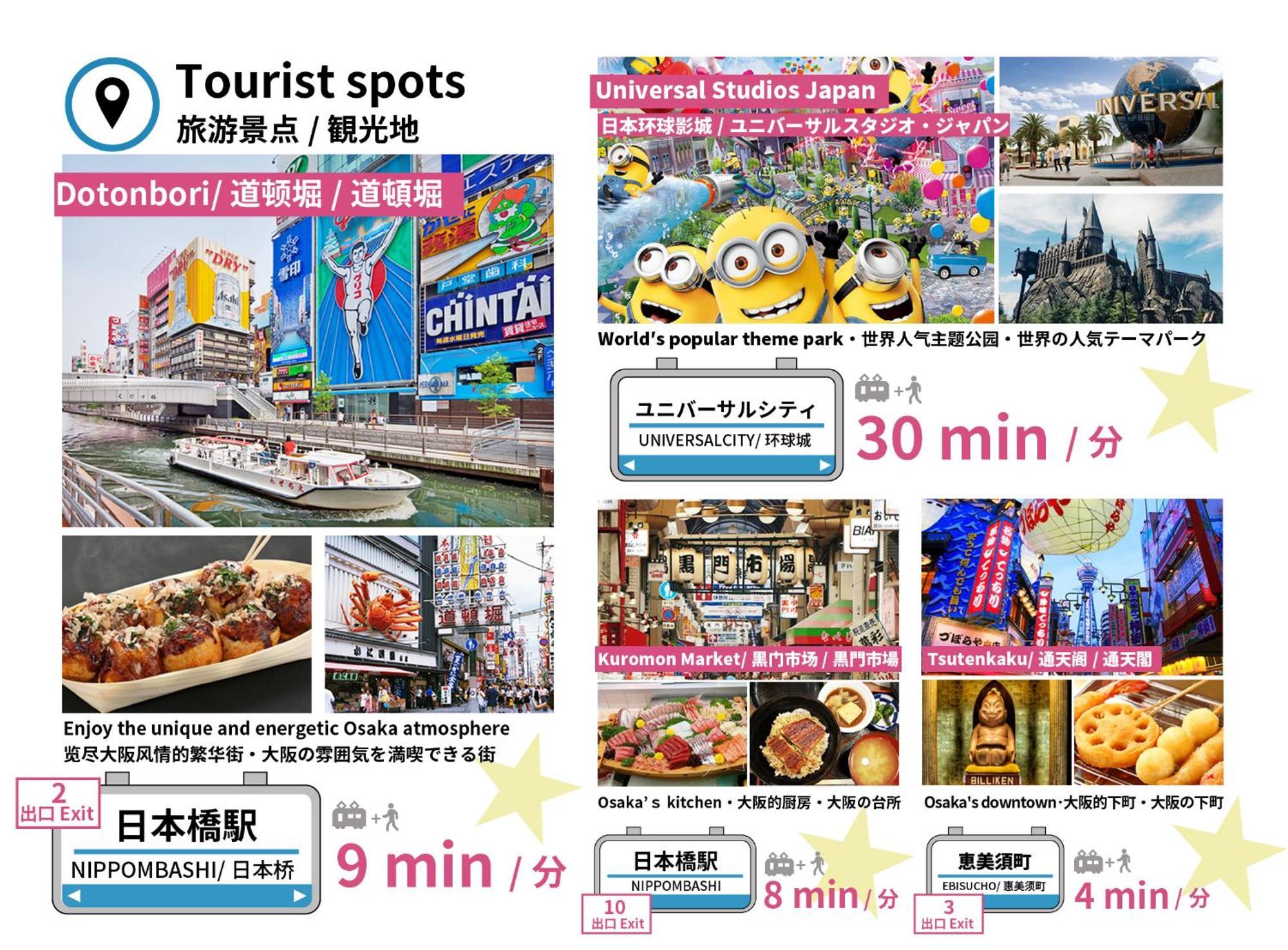 Bijou Suites Pieces โอซาก้า ภายนอก รูปภาพ